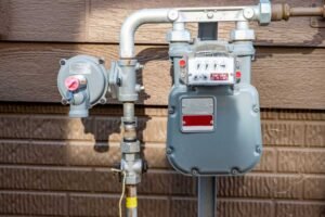 earthquake shut-off valve on gas meter